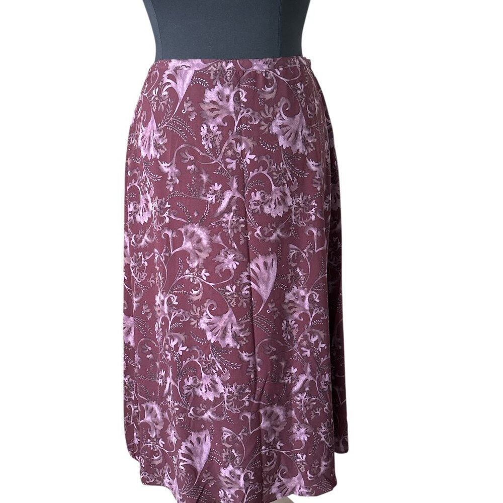 Valerie Stevens Pure Silk skirt with an Elastic Waistband Size 20W